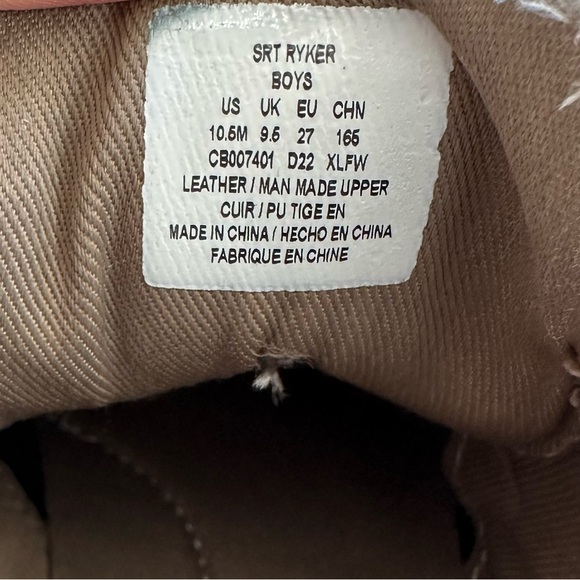 Stride Rite Leather Ryker High top Sneaker in Greige with Box - Picture 9 of 9